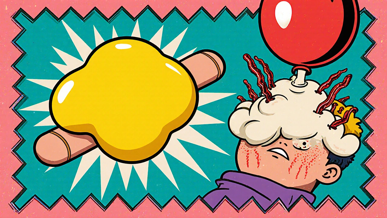 Cartoon fingertip unit of cream applied correctly versus excessive use causing skin damage on face.